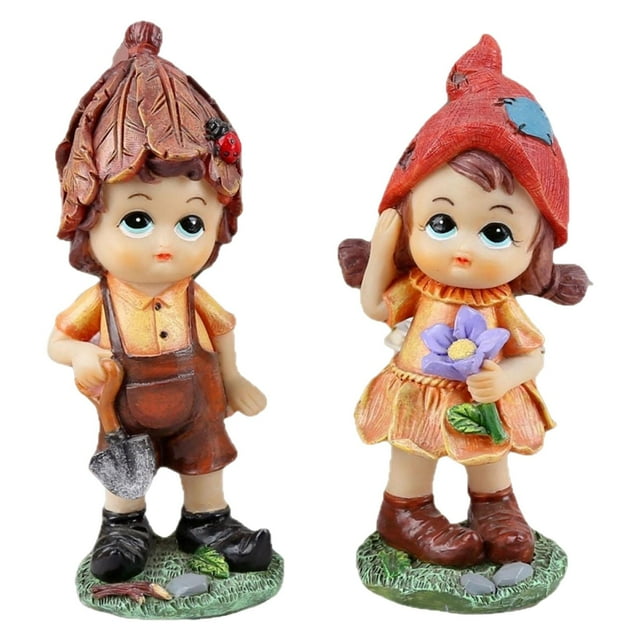 Figuras de pareja (2 piezas): Escultura para sala de estar, jardín o patio. Decoración romántica para enamorados. Estatua de mesa para jardín de