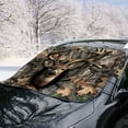 thumbnail image 2 of Xoenoiee Deer Hunting Camo Print Car Windshield Ice Snow Cover, Heavy Duty Windscreen Protector Cover with Elastic Strap, Winter Waterproof Frost Cover for Car Truck SUV RV, 2 of 7