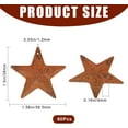 thumbnail image 2 of 60Pcs Iron Pendants Rusting Star Coconut Brown 38x39.5x4mm Hole: 1.2mm, 2 of 9