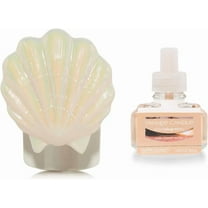 Yankee Candle Seashell Scent-Plug Diffuser Base with a Pink Sands Glow Home Fragrance Electric Refill 2-pc Set