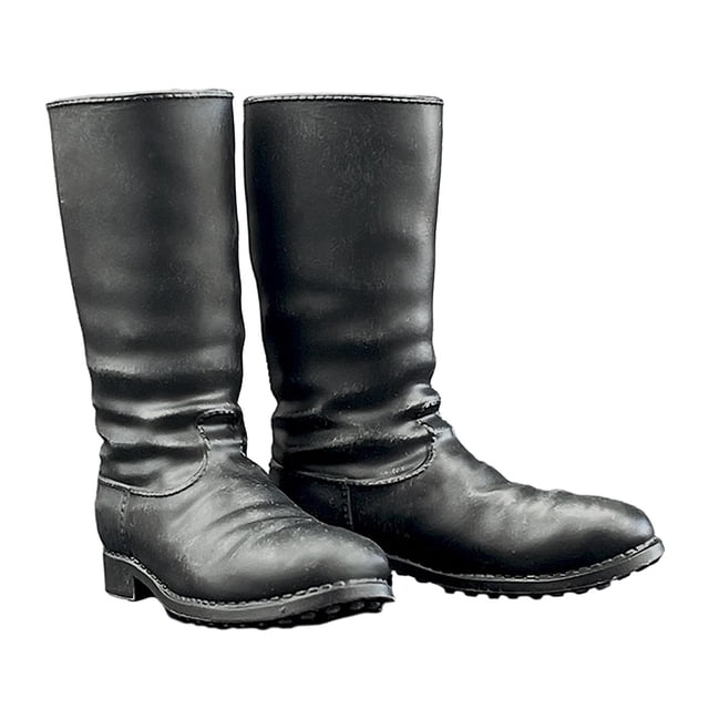 Figura a escala 1/6 Zapatos Botas Botas de moda Botas altas negras Zapatos en miniatura Masculino