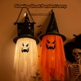 thumbnail image 2 of Halloween Decoration with LED Light Pre-Installed Pumpkin Ghost Witch Hat Halloween Party Hanging Ornament, 2 of 6