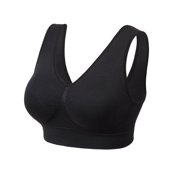 Tinglu Plus Size Bra for Women Wire Free Brassiere Seamless Padded Vest 3XL-6XL