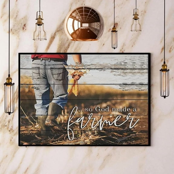 Kna Prints - 1 Pc Poster So God Made A Farmer, UNFRAMED-8x12
