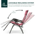 thumbnail image 4 of Best Choice Products Oversized Zero Gravity Chair, Folding Outdoor Patio Recliner w/ Cup Holder - Pink, 4 of 7