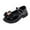 Black, variant on Otqutp Casual Baby Girls Dance Shoes Fashion Spring Summer Children Casual Shoes Girls Dress Shoes Thick Sole Round Toe Solid Color Bowknot Flowers