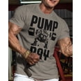 thumbnail image 2 of Gymish Pump Day Workout T-Shirt for Men – Funny Gym Shirt, Motivational Lifting Tee, Men’s Athletic Apparel, Warm Grey, X-Large, 2 of 6