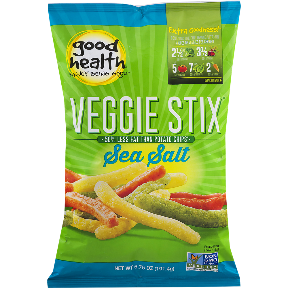 Good Health Veggie Stix with Sea Salt 6.75 oz. Bag (3 Bags) - Walmart ...