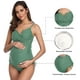 thumbnail image 5 of Traje de baño de maternidad sólido para mujer Retro Plum Wrap Front Tankini Xemadio LRWJ638-3, 5 of 5