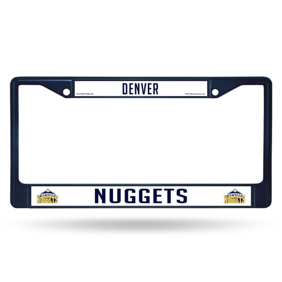 Denver Basketball Nuggets Chrome Metal (Blue Painted) License Plate Frame