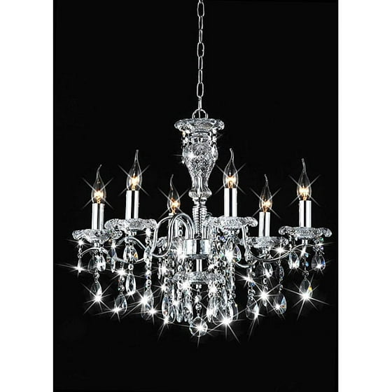 Silver Orchid Taylor Indoor 6 Light Chrome Crystal Candle Silver Orchid Taylor Indoor 6 Light Chrome Crystal Candle Chandelier Com