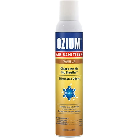 Ozium Air Sanitizer, 8 oz. Spray, Cleans the Air You Breath and Eliminates Odors, Vanilla Scent