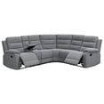 thumbnail image 3 of David 3-piece Upholstered Motion Sectional with Pillow Arms Smoke, 3 of 7