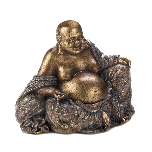 Buddha Statue Happy Laughing Buddha Statue Chinese Gold Smiling Buddha Statue Sold By Case Pack Of 6 Walmart Com Walmart Com