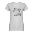 thumbnail image 2 of I Have To Walk My Unicorn Shaped T-Shirt Women -Image by Shutterstock, Female XX-Large, 2 of 4