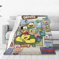 thumbnail image 1 of Manta de viaje de felpa suave con motivos verdes de Big City para dormitorio, sala de estar, sofá, oficina, regalo para todas las estaciones para mujeres, hombres, niñas y niños, 1 of 7