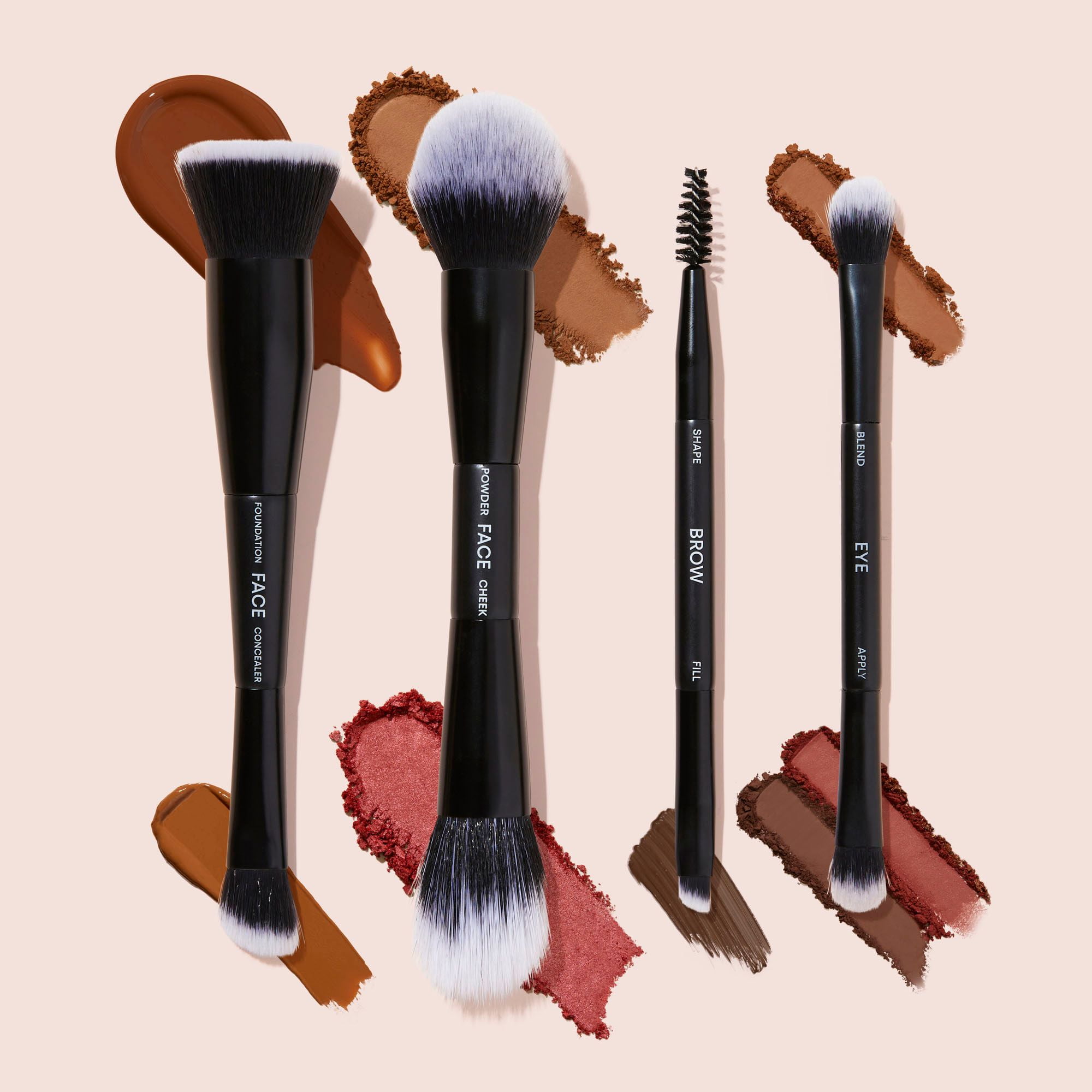 The Lip Bar Double Duty Dual Ended Face Makeup Brush Kit