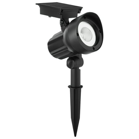 Mainstays Solar Powered Black LED Landscape Spot Light 20 Lumens
