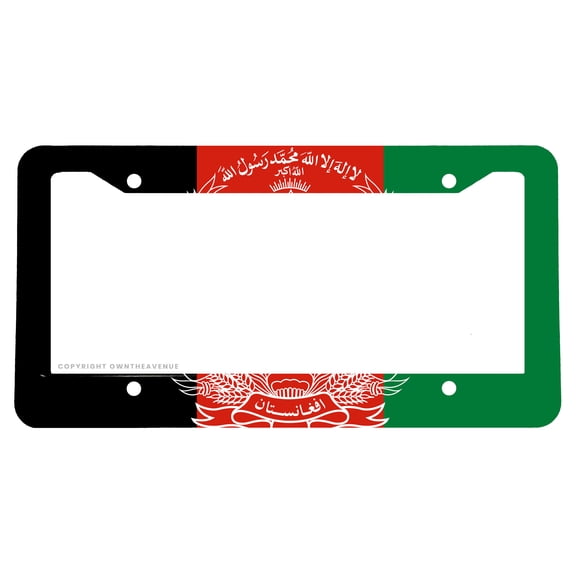 Afghanistan Flag Auto Metal Printed License Plate Frame