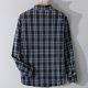 thumbnail image 5 of Blusa y camisa de manga larga con cuello vuelto, nueva camisa informal a cuadros para hombre, blusa holgada juvenil de manga larga con cuello vuelto, blusa de poliéster para hombre, 5 of 6