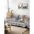 thumbnail image 3 of Texas Star Rustic Couch Cover Sofa Covers 3 Cushion Sectional Couch, Country Blue Berry Brown Wooden Plank Washable Sofa Covers Slipcover Sectional Sofa Cover, Furniture Protector 71"x150", 3 of 9
