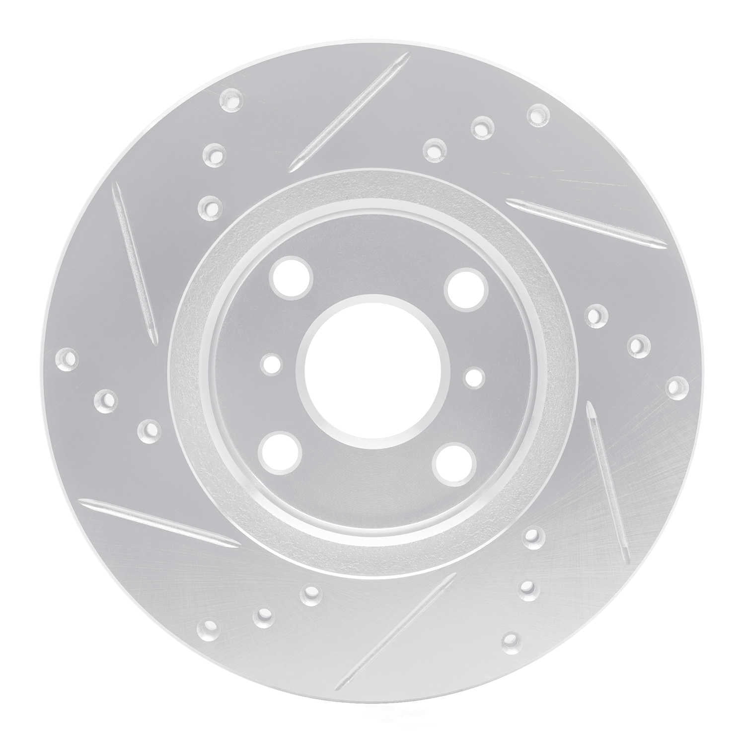 Dynamic Friction Company 631-76072R DFC Brake Rotor - Drilled And Slotted - Silver