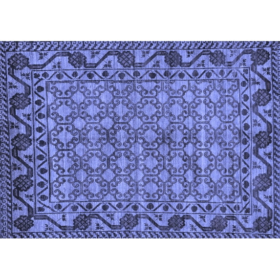 Ahgly Company Indoor Rectangle Southwestern Blue Country Area Rugs, 4' x 6'