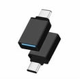 thumbnail image 2 of 2Pcs USB to USB C Adapter, USB C to USB Adapter, Type C to USB OTG Adapter USB-C Male to USB 3.0 Female Adapter Charger Data Sync Converter, Black, 2 of 6