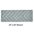 thumbnail image 3 of Better Trends Long Runner Bathroom Rug Extra Soft Non-Slip Bath Mat Water Absorbent 100% Cotton Washable Mat 20" x 60" Blue Hugo Collection, 3 of 6