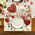 thumbnail image 3 of YingYouFu Valentine Placemats Set Heart-Shaped Anniversary Wedding Table Mats for Party Kitchen Dining Decoration, 3 of 5