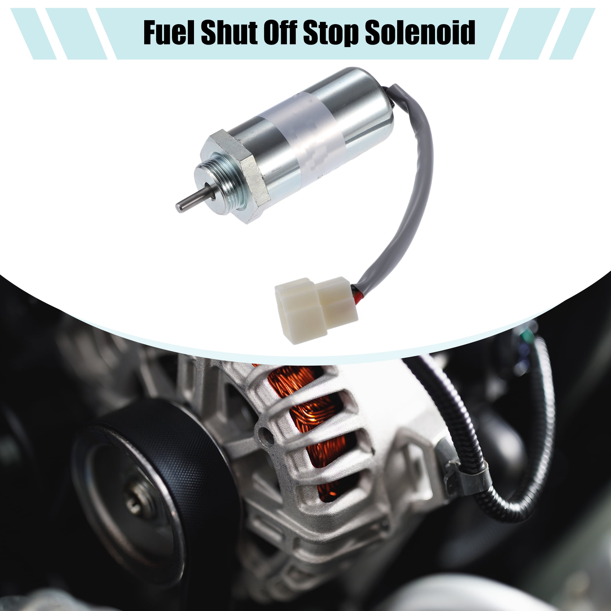 Unique Bargains Fuel Shut Off Stop Solenoid Valve for Isuzu Engines 3LD1 3LD2 4LE1