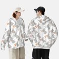 thumbnail image 5 of Picia Gray Rabbit Women's Men's UPF 50+ Sun Protection Hoodie Shirt Long Sleeve SPF Fishing Outdoor UV Hiking Lightweight Shirts-3X-Large, 5 of 9
