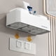 thumbnail image 4 of Almacenamiento y organización para el baño, portacepillos para baños, portacepillos de pared con 2 vasos, portacepillos para pasta de dientes y cepillos de dientes., 4 of 7