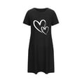 thumbnail image 4 of biudgviw Valentines Day Women's Nightgown Heart Print Sleep Shirt Casual Loose Short Sleeve Nightdress Soft Crewneck Sleepwear S-XXL, 4 of 4