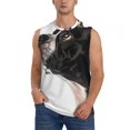 thumbnail image 1 of Fotbe Black And White Boston Terrier Men's Camiseta sin Mangas Estampada para Hombres, Playera Casual para Gimnasio, Entrenamiento, Playa-XX-Large, 1 of 7