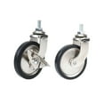 thumbnail image 2 of 4 Pcs 3-inch Nickel Plated Screw M8 Universal PP Wheel/brake Dining Wheel/ Casters Trolley Silent Wheels Furniture Wheels ,Easy to Install, 2 of 4