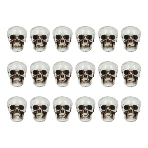 Halloween Skulls Plastic Head Skeleton Mini Heads Decor Prop Ornament Prank Human Hallween Bulk Model Decorations
