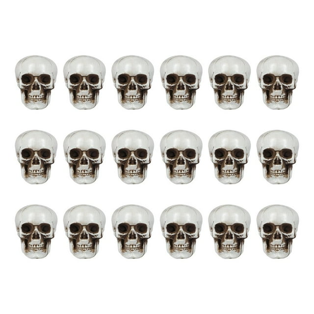Halloween Skulls Plastic Head Skeleton Mini Heads Decor Prop Ornament Prank Human Hallween Bulk Model Decorations