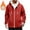 Red, variant on cocolona Mens Fleece Hoodies Long Sleeve Zip Up Sweatshirts Jackets Winter Warm Fashion Solid Color Coats with Pockets