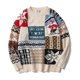 thumbnail image 3 of Suéter de oso vintage de estilo Hong Kong para hombre, cuello redondo, estilo holgado, otoño e invierno, ropa de pareja, ropa de punto de moda, 3 of 6