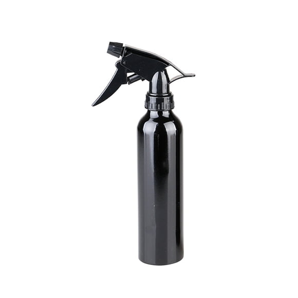 Botella pulverizadora de aleación de aluminio negro de 250 ml, pulverizador de agua vacío para salón, rellenable, atomizador, dispensador multifuncional, herramientas para desinfección de jardines.