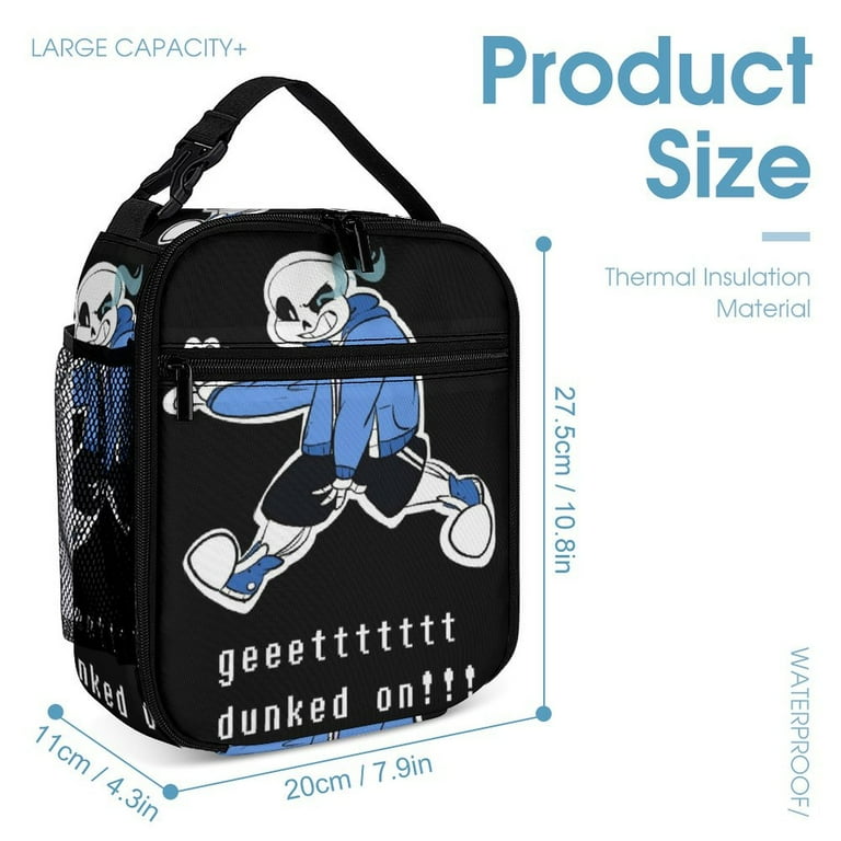 Undertale Sans Lunch Bag Insulated Lunch Box Meal Cooler Bag