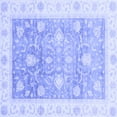 thumbnail image 1 of Ahgly Company Machine Washable Indoor Square Oriental Blue Traditional Area Rugs, 8' Square, 1 of 4