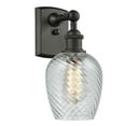 thumbnail image 2 of Innovations Lighting 516-1W Salina Salina 12" Tall Bathroom Sconce - Matte Black / Clear, 2 of 5