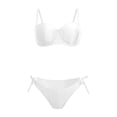 thumbnail image 5 of XIYON Womens Bikini Sets High Slit Swimsuit With Side Zipper And Tied Detail Bikini Two Piece Bathing Beach Outfits Comfortable, 5 of 5