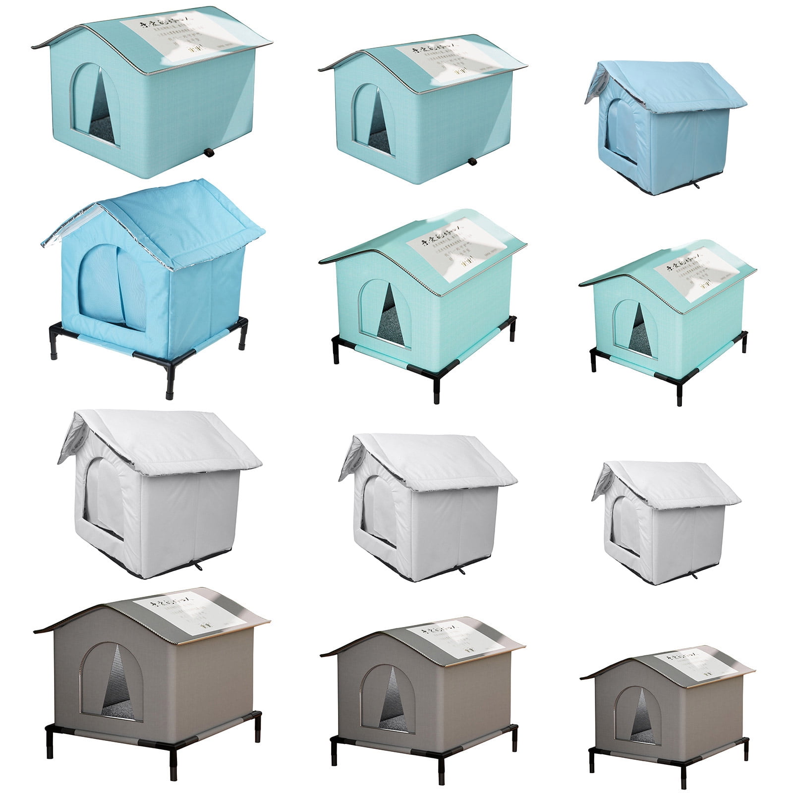 AOOOWER Weatherproof Cats House for Outdoor Use Strays Cats Warm and Coldproof Nest Tent