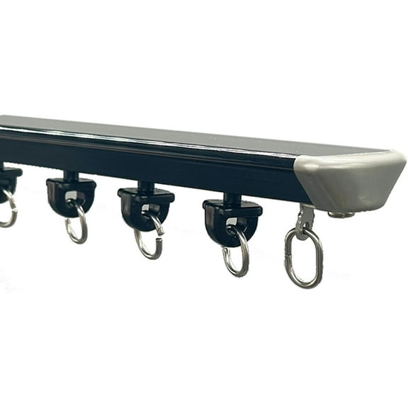 GXCZ Simple V-shaped Ceiling Curtain Track, 100-600cm Aluminum Room Divider Curtain Rail, Comes With Track, Roller, Installation Hardware(White,600cm/4 * 150cm)