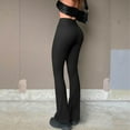 thumbnail image 6 of OQQ Women's 2 piece Yoga pants ribbed seamless sports high-waisted flare leggings., 6 of 7