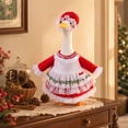 thumbnail image 4 of Christmas Porch Goose Outfits, 23 Inch Lace Dresses Set with Hat for Christmas Decorations Outdoor Front Porch Lawn And Yard Display, 4 of 7