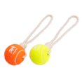 thumbnail image 1 of CHUANK Dog Training Ball with Rope  Dog Rope Toys Ball with Handle for Training Pull Throw Toy tug Toy Dogs Fetch Toys  2 Set Orange and Yellow, 1 of 6